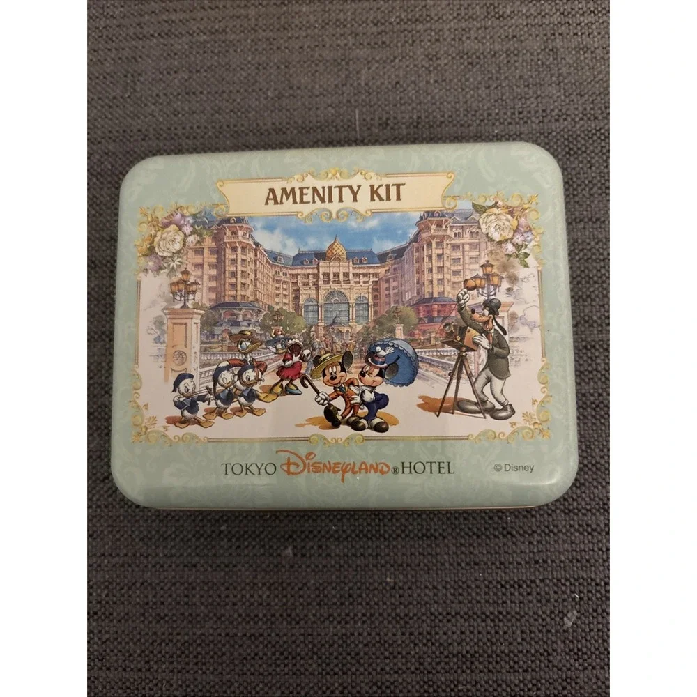 3 Pc Lot Tokyo Disneyland‎ Hotel Amenity Kit Tin Cup Toothbrush New Sealed